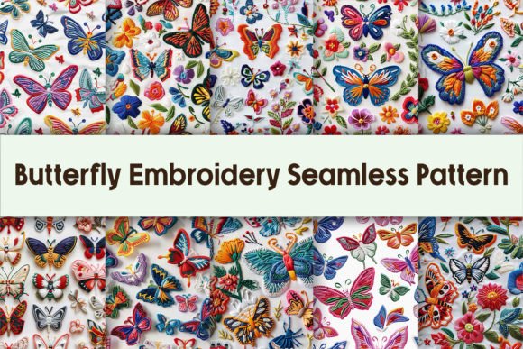 Butterfly Embroidery Seamless Pattern Review