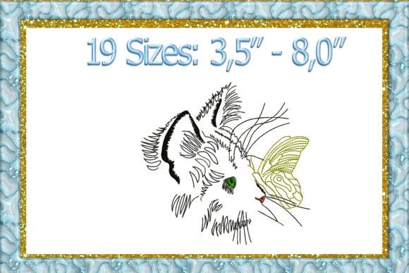 Cat with a Butterfly Machine Embroidery Review