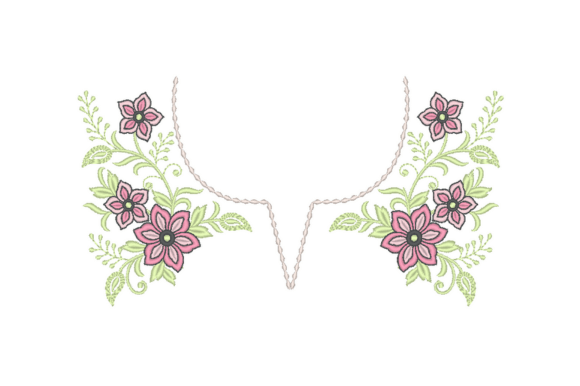 Charming Floral Collar Embroidery Design Review
