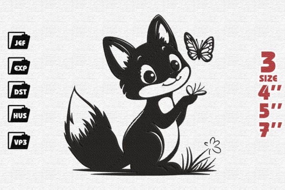 Cute Fox with Butterfly Embroidery Review