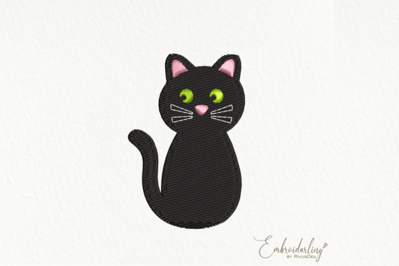 Cute Halloween Cat Machine Embroidery Review