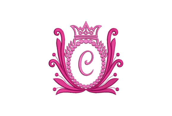Elegant Crown Embroidery Design Letter C Review