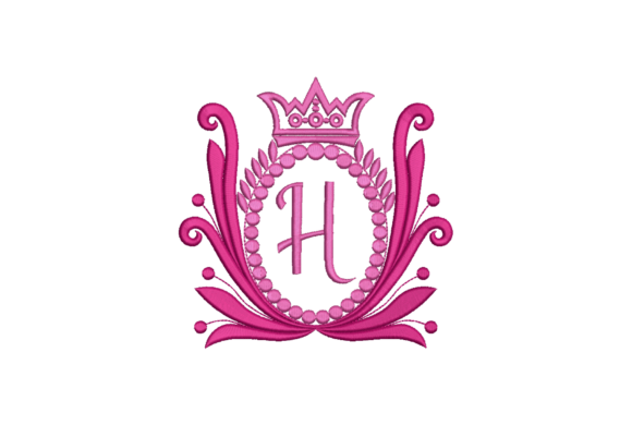 Elegant Crown Embroidery Design Letter H Review