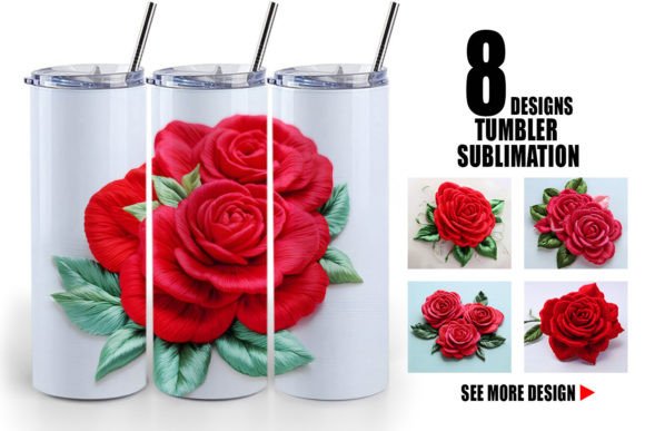 Tumbler 3D Rose Embroidery: A Designer’s Review